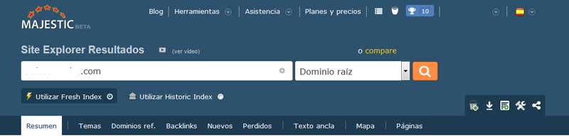 Site Explorer Majestic