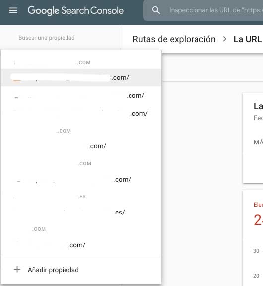 Añadir una propiedad a google search console