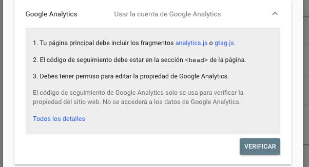 Vinculación y verificación de google analytics 4 con google search console