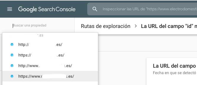 recomendable utilizar cuatro propiedades por sitio web en google search console