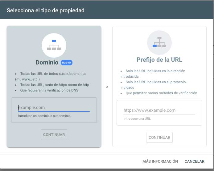 tutorial Google Search Console para darse de alta en la herramienta