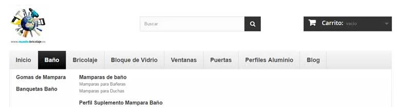 Categorías de una tienda online
