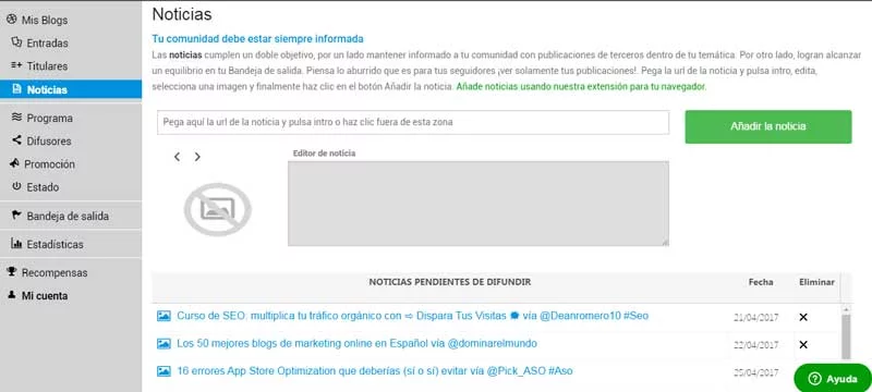 Curar contenidos del blog Curar contenidos del blog