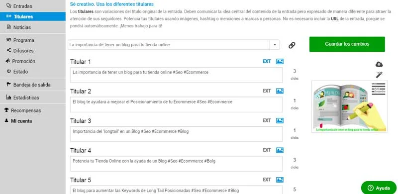 Usa los diferentes titulares Usa los diferentes titulares