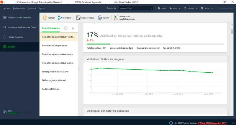 Rank Tracker seguimiento keywords Rank Tracker seguimiento keywords