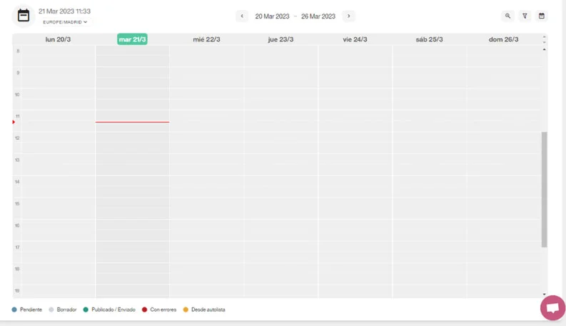 Planificar de contenidos de Metricool para controlar publicaciones en redes sociales y programarlas