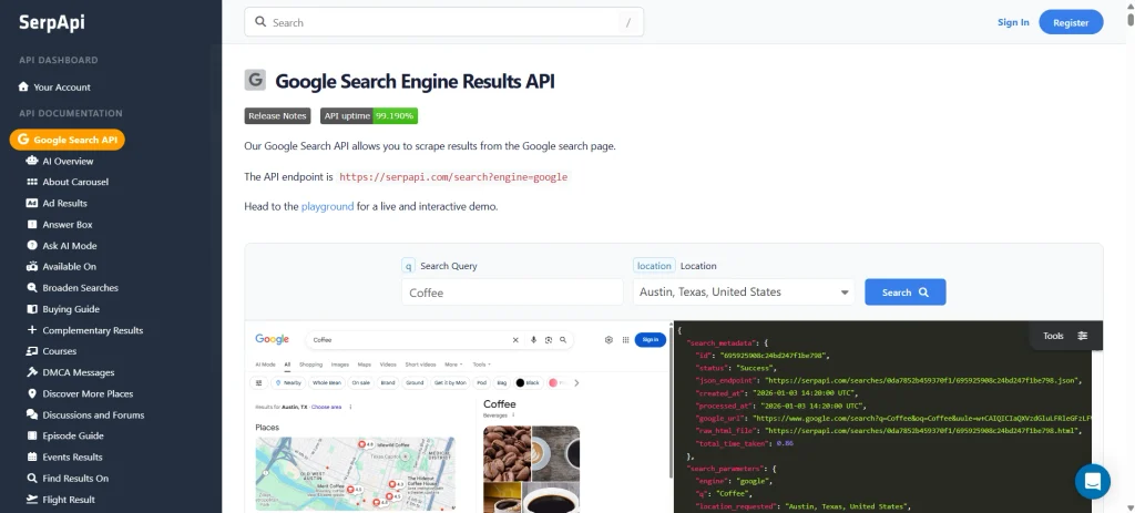 SerpApi Dashboard
