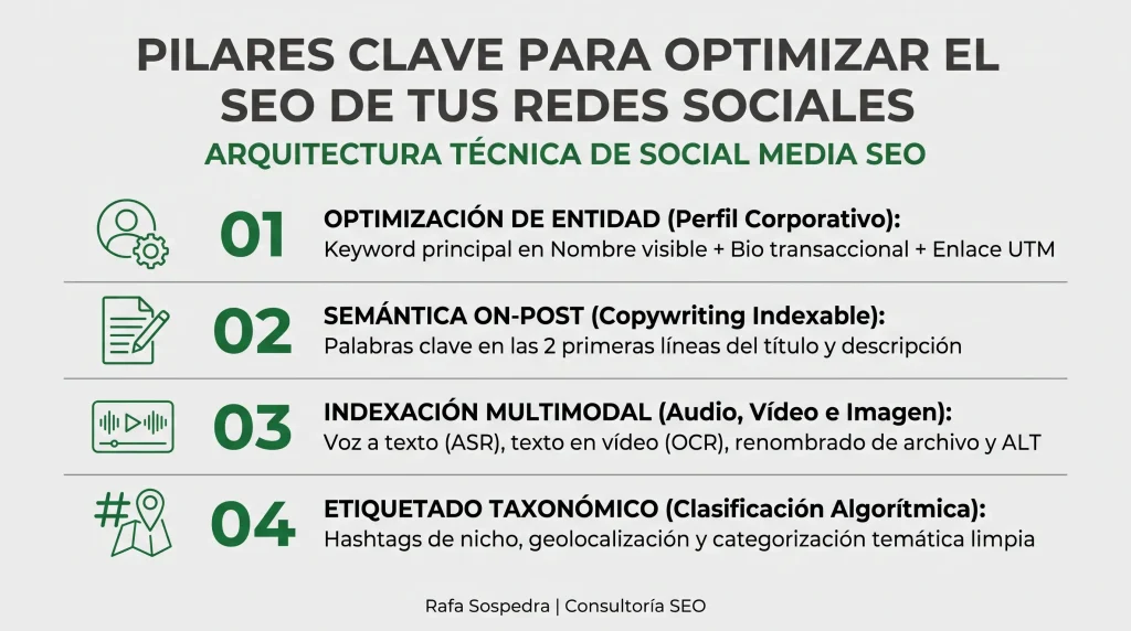 Pilares Clave SEO en Redes Sociales